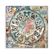 Load image into Gallery viewer, Stamperia - 8X8 Maxi Paper Pad - Furry Friends 2. Includes 22 Single Sided Sheets. Available at Embellish Away located in Bowmanville Ontario Canada.
