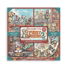 Load image into Gallery viewer, Stamperia - 8X8 Maxi Paper Pad - Furry Friends 2. Includes 22 Single Sided Sheets. Available at Embellish Away located in Bowmanville Ontario Canada.
