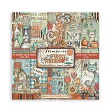 Load image into Gallery viewer, Stamperia - 8X8 Paper Pad - Furry Friends. 10 sheets. Available at Embellish Away located in Bowmanville Ontario Canada.
