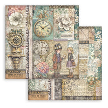 Load image into Gallery viewer, Stamperia - 8X8 Paper Pad - Gardens of Time. 10 sheets. Available at Embellish Away located in Bowmanville Ontario Canada.
