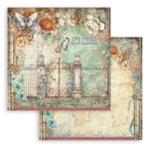Load image into Gallery viewer, Stamperia - 8X8 Paper Pad - Gardens of Time. 10 sheets. Available at Embellish Away located in Bowmanville Ontario Canada.
