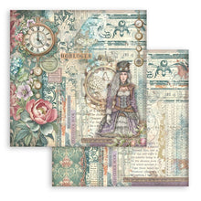 Load image into Gallery viewer, Stamperia - 8X8 Paper Pad - Gardens of Time. 10 sheets. Available at Embellish Away located in Bowmanville Ontario Canada.
