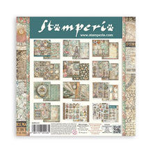 Load image into Gallery viewer, Stamperia - 8X8 Paper Pad - Gardens of Time. 10 sheets. Available at Embellish Away located in Bowmanville Ontario Canada.
