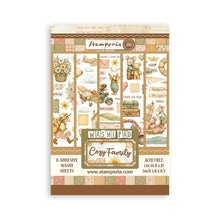 Load image into Gallery viewer, Stamperia - A5 Washi Pad - Cozy Family. Includes 8 Sheets. Available at Embellish Away located in Bowmanville Ontario Canada.
