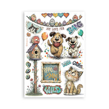 Load image into Gallery viewer, Stamperia - A5 Washi Pad - Furry Friends 2. Includes 8 Sheets. Available at Embellish Away located in Bowmanville Ontario Canada.
