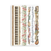 Cargar imagen en el visor de la galería, Stamperia - A5 Washi Pad - Symphony. Includes 8 Sheets. Available at Embellish Away located in Bowmanville Ontario Canada.

