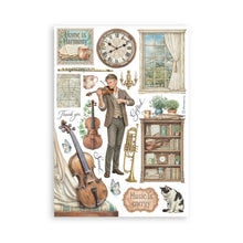 Cargar imagen en el visor de la galería, Stamperia - A5 Washi Pad - Symphony. Includes 8 Sheets. Available at Embellish Away located in Bowmanville Ontario Canada.
