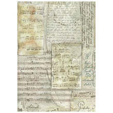 Cargar imagen en el visor de la galería, Stamperia - A6 Rice Paper Backgrounds Selection - 8/Sheets - Symphony. Available at Embellish Away located in Bowmanville Ontario Canada.
