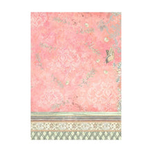 Load image into Gallery viewer, Stamperia - Assorted Rice Paper Backgrounds A6 8/Pkg - Orchids And Cats. Rice papers are wafer thin and can be used for wrapping, decoupage, painting, molding and are perfect for mixed media projects and other paper crafts. Available at Embellish Away located in Bowmanville Ontario Canada.
