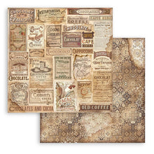 Load image into Gallery viewer, Stamperia - Backgrounds Double-Sided Paper Pad 8"X8" - 10/Pkg - Coffee And Chocolate. All you need for scrapbooking! This package contains ten 8x8 inch sheets of double-sided paper, each in different designs. Acid free. Available at Embellish Away located in Bowmanville Ontario Canada.
