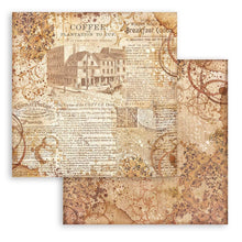 Load image into Gallery viewer, Stamperia - Backgrounds Double-Sided Paper Pad 8"X8" - 10/Pkg - Coffee And Chocolate. All you need for scrapbooking! This package contains ten 8x8 inch sheets of double-sided paper, each in different designs. Acid free. Available at Embellish Away located in Bowmanville Ontario Canada.
