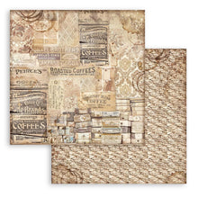 Load image into Gallery viewer, Stamperia - Backgrounds Double-Sided Paper Pad 8"X8" - 10/Pkg - Coffee And Chocolate. All you need for scrapbooking! This package contains ten 8x8 inch sheets of double-sided paper, each in different designs. Acid free. Available at Embellish Away located in Bowmanville Ontario Canada.
