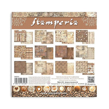 Load image into Gallery viewer, Stamperia - Backgrounds Double-Sided Paper Pad 8"X8" - 10/Pkg - Coffee And Chocolate. All you need for scrapbooking! This package contains ten 8x8 inch sheets of double-sided paper, each in different designs. Acid free. Available at Embellish Away located in Bowmanville Ontario Canada.
