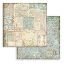 Load image into Gallery viewer, Stamperia - Backgrounds Double-Sided Paper Pad 8"X8" - 10/Pkg - Songs Of The Sea. The perfect start to your scrapbooks, cards and more! This package contains ten 8x8 inch double-sided sheets with a different design on each side. Available at Embellish Away located in Bowmanville Ontario Canada.
