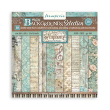 Cargar imagen en el visor de la galería, Stamperia - Backgrounds Double-Sided Paper Pad 12"X12" - 10/Pkg - Symphony. Available at embellish Away located in Bowmanville Ontario Canada.
