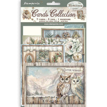 Load image into Gallery viewer, Stamperia - Cards Collection - The Owl's House. Available at Embellish Away located in Bowmanville Ontario Canada.
