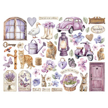Load image into Gallery viewer, Stamperia - Die-Cuts - Lavender. A fun addition to cards, scrapbook pages and much more! This package contains assorted coordinating die-cut pieces. Available in several assortments, each sold separately. Available at Embellish Away located in Bowmanville Ontario Canada.
