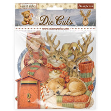 Load image into Gallery viewer, Stamperia - Die cuts - Silent Night. FEATURE: Santa, Pinecone, Holly, Christmas Tree. Available at Embellish Away located in Bowmanville Ontario Canada.
