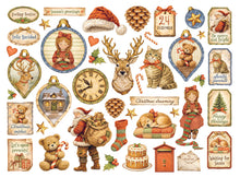 Load image into Gallery viewer, Stamperia - Die cuts - Silent Night. FEATURE: Santa, Pinecone, Holly, Christmas Tree. Available at Embellish Away located in Bowmanville Ontario Canada.

