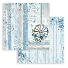 Load image into Gallery viewer, Stamperia - Double-Sided Paper Pad 8"X8" - 10/Pkg - Blue Land. All you need for scrapbooking! Available in a variety of designs, each sold separately. This package contains ten 8x8 inch sheets of double-sided paper, each with a different design. Available at Embellish Away located in Bowmanville Ontario Canada.
