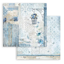 Load image into Gallery viewer, Stamperia - Double-Sided Paper Pad 8"X8" - 10/Pkg - Blue Land. All you need for scrapbooking! Available in a variety of designs, each sold separately. This package contains ten 8x8 inch sheets of double-sided paper, each with a different design. Available at Embellish Away located in Bowmanville Ontario Canada.
