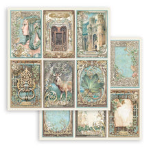 Load image into Gallery viewer, Stamperia - Double-Sided Paper Pad 12"X12" - 10/Pkg - Magic Forest, 10 Designs/1 Each. Start your project off right with the perfect paper for scrapbook pages, greeting cards, bookmarks, gift cards, mixed media and much more! Available at Embellish Away located in Bowmanville Ontario Canada.
