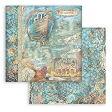 Load image into Gallery viewer, Stamperia - Double-Sided Paper Pad 8"X8" - 10/Pkg - Songs Of The Sea. The perfect start to your scrapbooks, cards and more! This package contains ten 8x8 inch double-sided sheets with a different design on each side. Available at Embellish Away located in Bowmanville Ontario Canada.
