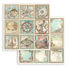 Load image into Gallery viewer, Stamperia - Double-Sided Paper Pad 8"X8" - 10/Pkg - Songs Of The Sea. The perfect start to your scrapbooks, cards and more! This package contains ten 8x8 inch double-sided sheets with a different design on each side. Available at Embellish Away located in Bowmanville Ontario Canada.
