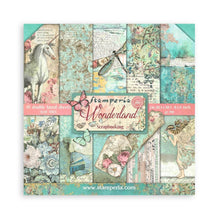 Charger l'image dans la galerie, Stamperia - Double-Sided Paper Pad 8"X8" - 10/Pkg - Wonderland, 10 Designs/1 Each.  Available in a variety of designs, each sold separately. Contains ten 8x8 inch sheets of double-sided paper, each with a different design. Acid free. Available at Embellish Away located in Bowmanville Ontario Canada.
