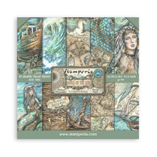 Load image into Gallery viewer, Stamperia - Double-Sided Paper Pad 8"X8" - 10/Pkg - Songs Of The Sea. The perfect start to your scrapbooks, cards and more! This package contains ten 8x8 inch double-sided sheets with a different design on each side. Available at Embellish Away located in Bowmanville Ontario Canada.
