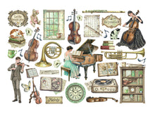 Cargar imagen en el visor de la galería, Stamperia - Ephemera - Symphony. By Sara Alcobendas. Available at Embellish Away located in Bowmanville Ontario Canada.
