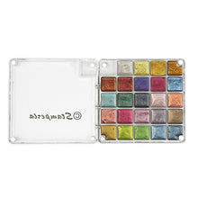Load image into Gallery viewer, Stamperia - Metallic Watercolor Paint Set - 24 Colors. Bring a shimmering touch of elegance. Available at Embellish Away in Bowmanville Ontario Canada.
