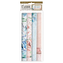 Cargar imagen en el visor de la galería, Stamperia - Polyester Fabric 12"X12" - 4/Pkg - Blue and Roseland. This fabric can be sewn by hand or machine, or used with craft glue. It can be washed by hand in cold water. Ready to use on greeting cards, mixed media, altered art and more. Available at Embellish Away located in Bowmanville Ontario Canada.
