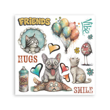 Cargar imagen en el visor de la galería, Stamperia - Rub-on Kit - Furry Friends 2. Available at Embellish Away located in Bowmanville Ontario Canada.
