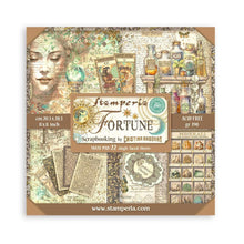 Charger l'image dans la galerie, Stamperia - Single-Sided Paper Pad 8"X8" - 22/Pkg - Fortune. All you need for scrapbooking! This package contains twenty-two 8x8 inch sheets of single-sided paper, each in different designs. Acid free. Available at Embellish Away located in Bowmanville Ontario Canada.
