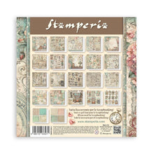 Load image into Gallery viewer, Stamperia - Double-Sided Paper Pad 8"X8" - 22/Pkg - Brocante Antiques. All you need for scrapbooking! This package contains 22 sheets of 8x8 single-sided cardstock. Available in a variety of designs, each sold separately. Acid Free.
