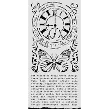 將圖片載入圖庫檢視器 Stamperia - Thick Stencil - Gardens of Time - Clock and Butterfly. Available at Embellish Away located in Bowmanville Ontario Canada.
