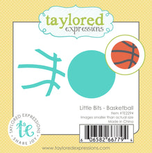 Charger l'image dans la galerie, Taylored Expressions - Die - Little Bits - Basketball. Includes 2 dies. The ball measures 1 3/8 x 1 3/8 in. At Embellish Away in Bowmanville Ontario Canada.
