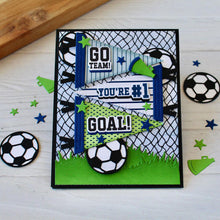 將圖片載入圖庫檢視器 Taylored Expressions - Die - Little Bits - Soccer. Includes 2 dies. The soccer ball measures 1 3/8 x 1 3/8 in.. At Embellish Away in Bowmanville Ontario Canada. Example by brand ambassador.
