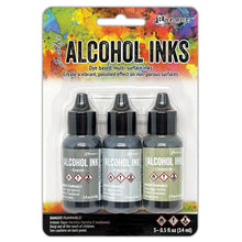 Charger l'image dans la galerie, Tim Holtz - Alcohol Ink .5oz - 3/Pkg - Select from Drop Down. The alcohol inks by Ranger are dye based, multi-surface inks. They are acid free, permanent, quick drying and transparent. Available at Embellish Away located in Bowmanville Ontario Canada. Crossroads-Gravel/Flannel/Chronicle
