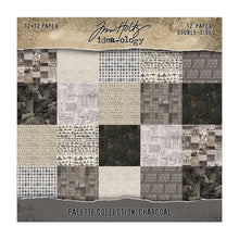 將圖片載入圖庫檢視器 Tim Holtz - Idea-Ology - 12X12 Palette Collection - Charcoal. Includes 12 double-sided sheets. At Embellish Away in Bowmanville Ontario Canada.
