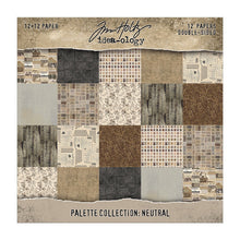Load image into Gallery viewer, Tim Holtz - Idea-Ology - 12X12 Palette Collection - Neutral. Includes 12 double-sided sheets. At Embellish Away in Bowmanville Ontario Canada.
