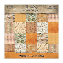 Load image into Gallery viewer, Tim Holtz - Idea-Ology - 12X12 Palette Collection - Orange. Includes 12 double-sided sheets. At Embellish Away in Bowmanville Ontario Canada.
