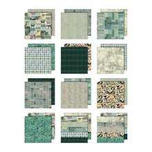 Load image into Gallery viewer, Tim Holtz - Idea-Ology - 12X12 Palette Collection - Teal. Includes 12 double-sided sheets. At Embellish Away in Bowmanville Ontario Canada.
