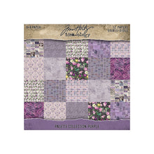Load image into Gallery viewer, Tim Holtz - Idea-Ology - 8X8 Palette Collection - Purple. Includes 12 double-sided sheets. At Embellish Away in Bowmanville Ontario Canada.
