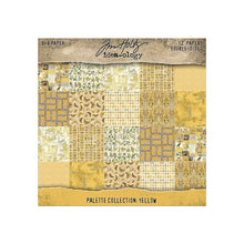 Load image into Gallery viewer, Tim Holtz - Idea-Ology - 8X8 Palette Collection - Yellow. Includes 12 double-sided sheets. At Embellish Away in Bowmanville Ontario Canada.
