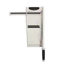 Load image into Gallery viewer, Tim Holtz - Maxi Guillotine - 12.25". Perfect for cutting paper and cardstock! This 8x19x3 inch package contains one 12.25 inch maxi guillotine. Measurements in both inches &amp; metric. Paper guard protects fingers and prevents paper movement. Available at Embellish Away located in Bowmanville Ontario Canada.

