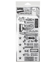 Charger l'image dans la galerie, Tim Holtz - Mixed Media Clear Stamp &amp; Stencil - #41. Available at Embellish Away located in Bowmanville Ontario Canada.
