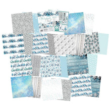 Load image into Gallery viewer, Tonic Studios - Art Pad 8"X8" - Winter's Veil. This winter wonderland blue, silvery grey and white creates a serene holiday background. Includes 36 luxury sheets (3 of each double sided); acid and linen free. Available at Embellish Away located in Bowmanville Ontario Canada.

