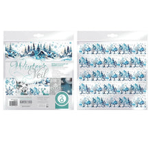 Load image into Gallery viewer, Tonic Studios - Art Pad 8"X8" - Winter's Veil. This winter wonderland blue, silvery grey and white creates a serene holiday background. Includes 36 luxury sheets (3 of each double sided); acid and linen free. Available at Embellish Away located in Bowmanville Ontario Canada.
